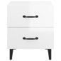 vidaXL Mesita de noche color blanco brillante 40x35x47,5 cm vidaXL Mesita de noche color blanco brillante 40x35x47,5 cm