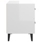 vidaXL Mesita de noche color blanco brillante 40x35x47,5 cm vidaXL Mesita de noche color blanco brillante 40x35x47,5 cm