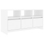 vidaXL Mueble de TV madera contrachapada blanco brillo 102x37,5x52,5cm vidaXL Mueble de TV madera contrachapada blanco brillo 102x37,5x52,5cm