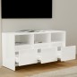 vidaXL Mueble de TV madera contrachapada blanco brillo 102x37,5x52,5cm vidaXL Mueble de TV madera contrachapada blanco brillo 102x37,5x52,5cm