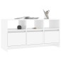 vidaXL Mueble de TV madera contrachapada blanco brillo 102x37,5x52,5cm vidaXL Mueble de TV madera contrachapada blanco brillo 102x37,5x52,5cm