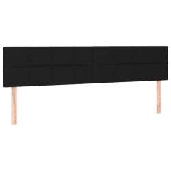 vidaXL Cabeceros 2 unidades de tela negro 100x5x78/88 cm