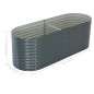 vidaXL Arriate de acero galvanizado gris 240x80x81 cm vidaXL Arriate de acero galvanizado gris 240x80x81 cm