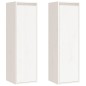 vidaXL Armario de pared 2 uds madera maciza pino blanco 30x30x100 cm vidaXL Armario de pared 2 uds madera maciza pino blanco 30x30x100 cm