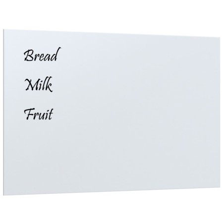 vidaXL Pizarra magnética de pared vidrio templado blanco 60x40 cm