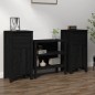 vidaXL Aparadores 2 uds madera maciza de pino negro 40x35x80 cm vidaXL Aparadores 2 uds madera maciza de pino negro 40x35x80 cm