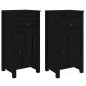 vidaXL Aparadores 2 uds madera maciza de pino negro 40x35x80 cm vidaXL Aparadores 2 uds madera maciza de pino negro 40x35x80 cm