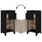 vidaXL Aparadores 2 uds madera maciza de pino negro 40x35x80 cm vidaXL Aparadores 2 uds madera maciza de pino negro 40x35x80 cm