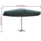 vidaXL Sombrilla verde de aluminio 500 cm vidaXL Sombrilla verde de aluminio 500 cm