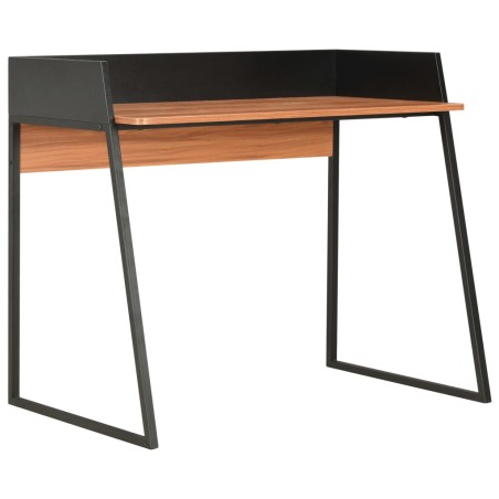 vidaXL Escritorio negro y marrón 90x60x88 cm