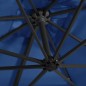 vidaXL Sombrilla voladiza luces LED poste acero azul azure 250x250 cm vidaXL Sombrilla voladiza luces LED poste acero azul azure 250x250 cm
