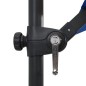 vidaXL Sombrilla voladiza luces LED poste acero azul azure 250x250 cm vidaXL Sombrilla voladiza luces LED poste acero azul azure 250x250 cm