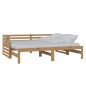 vidaXL Sofá cama extraíble madera de pino marrón miel 2x(90x200) cm vidaXL Sofá cama extraíble madera de pino marrón miel 2x(90x200) cm