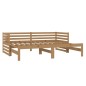 vidaXL Sofá cama extraíble madera de pino marrón miel 2x(90x200) cm vidaXL Sofá cama extraíble madera de pino marrón miel 2x(90x200) cm