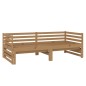 vidaXL Sofá cama extraíble madera de pino marrón miel 2x(90x200) cm vidaXL Sofá cama extraíble madera de pino marrón miel 2x(90x200) cm
