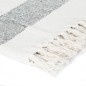 vidaXL Manta a rayas algodón gris antracita 220x250 cm vidaXL Manta a rayas algodón gris antracita 220x250 cm