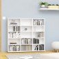 vidaXL Armario para CDs madera contrachapada blanco 102x23x89,5 cm vidaXL Armario para CDs madera contrachapada blanco 102x23x89,5 cm