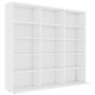 vidaXL Armario para CDs madera contrachapada blanco 102x23x89,5 cm vidaXL Armario para CDs madera contrachapada blanco 102x23x89,5 cm