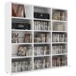 vidaXL Armario para CDs madera contrachapada blanco 102x23x89,5 cm vidaXL Armario para CDs madera contrachapada blanco 102x23x89,5 cm