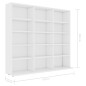 vidaXL Armario para CDs madera contrachapada blanco 102x23x89,5 cm vidaXL Armario para CDs madera contrachapada blanco 102x23x89,5 cm