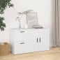 vidaXL Aparador de madera contrachapada blanco 100x33x59,5 cm vidaXL Aparador de madera contrachapada blanco 100x33x59,5 cm