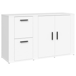 vidaXL Aparador de madera contrachapada blanco 100x33x59,5 cm