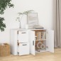 vidaXL Aparador de madera contrachapada blanco 100x33x59,5 cm vidaXL Aparador de madera contrachapada blanco 100x33x59,5 cm