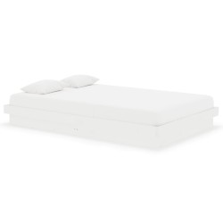 vidaXL Estructura de cama doble pequeña madera maciza blanca 120x190cm