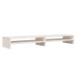vidaXL Soporte de monitor madera maciza de pino blanco 100x24x13 cm vidaXL Soporte de monitor madera maciza de pino blanco 100x24x13 cm
