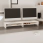 vidaXL Soporte de monitor madera maciza de pino blanco 100x24x13 cm vidaXL Soporte de monitor madera maciza de pino blanco 100x24x13 cm