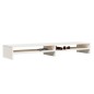 vidaXL Soporte de monitor madera maciza de pino blanco 100x24x13 cm vidaXL Soporte de monitor madera maciza de pino blanco 100x24x13 cm