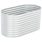 vidaXL Arriate de acero galvanizado plateado 160x80x81 cm vidaXL Arriate de acero galvanizado plateado 160x80x81 cm