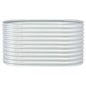 vidaXL Arriate de acero galvanizado plateado 160x80x81 cm vidaXL Arriate de acero galvanizado plateado 160x80x81 cm