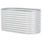 vidaXL Arriate de acero galvanizado plateado 160x80x81 cm vidaXL Arriate de acero galvanizado plateado 160x80x81 cm