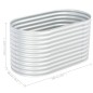 vidaXL Arriate de acero galvanizado plateado 160x80x81 cm vidaXL Arriate de acero galvanizado plateado 160x80x81 cm