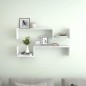 vidaXL Estantes de pared 2 uds madera contrachapada blanco 100x15x20cm vidaXL Estantes de pared 2 uds madera contrachapada blanco 100x15x20cm