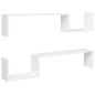 vidaXL Estantes de pared 2 uds madera contrachapada blanco 100x15x20cm vidaXL Estantes de pared 2 uds madera contrachapada blanco 100x15x20cm