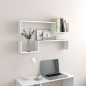 vidaXL Estantes de pared 2 uds madera contrachapada blanco 100x15x20cm vidaXL Estantes de pared 2 uds madera contrachapada blanco 100x15x20cm
