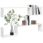 vidaXL Estantes de pared 2 uds madera contrachapada blanco 100x15x20cm vidaXL Estantes de pared 2 uds madera contrachapada blanco 100x15x20cm