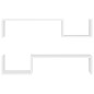 vidaXL Estantes de pared 2 uds madera contrachapada blanco 100x15x20cm vidaXL Estantes de pared 2 uds madera contrachapada blanco 100x15x20cm