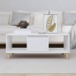 vidaXL Mesa de centro madera contrachapada blanco brillo 90x50x36,5 cm