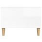 vidaXL Mesa de centro madera contrachapada blanco brillo 90x50x36,5 cm