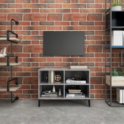 vidaXL Mueble de TV con patas metal gris hormigón 69,5x30x50 cm