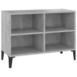 vidaXL Mueble de TV con patas metal gris hormigón 69,5x30x50 cm