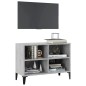 vidaXL Mueble de TV con patas metal gris hormigón 69,5x30x50 cm vidaXL Mueble de TV con patas metal gris hormigón 69,5x30x50 cm