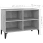 vidaXL Mueble de TV con patas metal gris hormigón 69,5x30x50 cm vidaXL Mueble de TV con patas metal gris hormigón 69,5x30x50 cm
