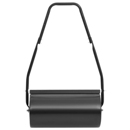 vidaXL Rodillo para césped con mango acero y hierro negro 42 L