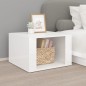 vidaXL Mesita de noche madera contrachapada blanco brillo 57x55x36 cm vidaXL Mesita de noche madera contrachapada blanco brillo 57x55x36 cm