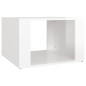 vidaXL Mesita de noche madera contrachapada blanco brillo 57x55x36 cm vidaXL Mesita de noche madera contrachapada blanco brillo 57x55x36 cm