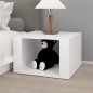 vidaXL Mesita de noche madera contrachapada blanco brillo 57x55x36 cm vidaXL Mesita de noche madera contrachapada blanco brillo 57x55x36 cm